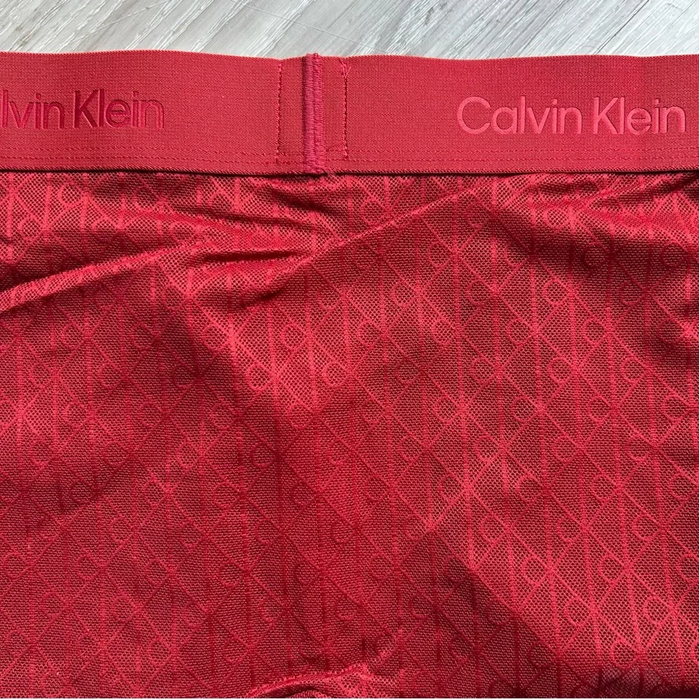 Calvin Klein | Microfiber Lace Trunk in Fall Berry Red (Small) - Picture 8 of 15